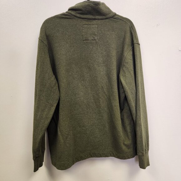 Eddie Bauer Sport Shop Green Pullover Sweatshirt L, Button Neck Long Sleeve - Picture 2 of 8